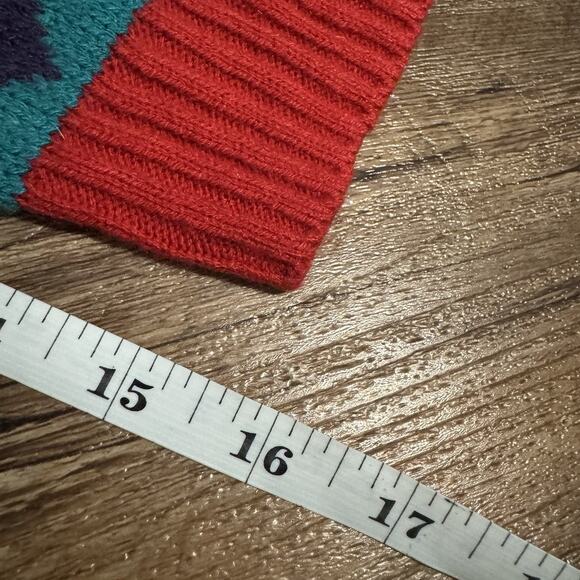 H&M Divided Fair Isle Christmas Holiday Sweater LOL Cats Red Navy Green XS EUC - Picture 7 of 7